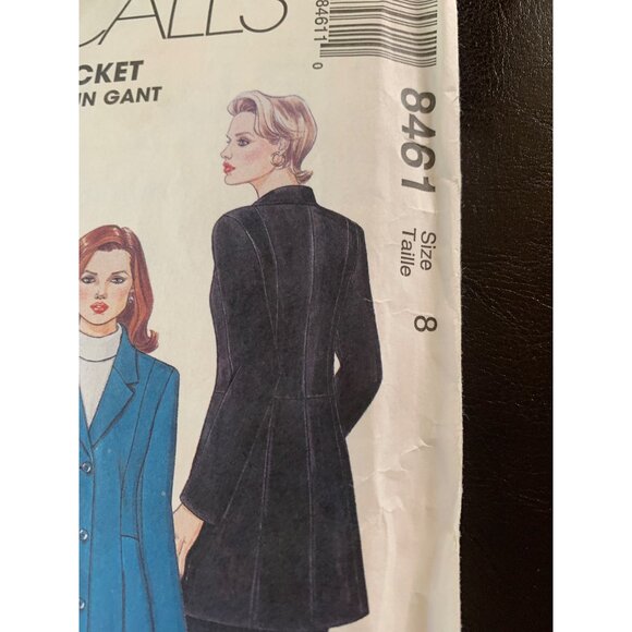 McCall's Misses Coat Sewing Pattern Sz 8 8461 - Uncut - Picture 3 of 9
